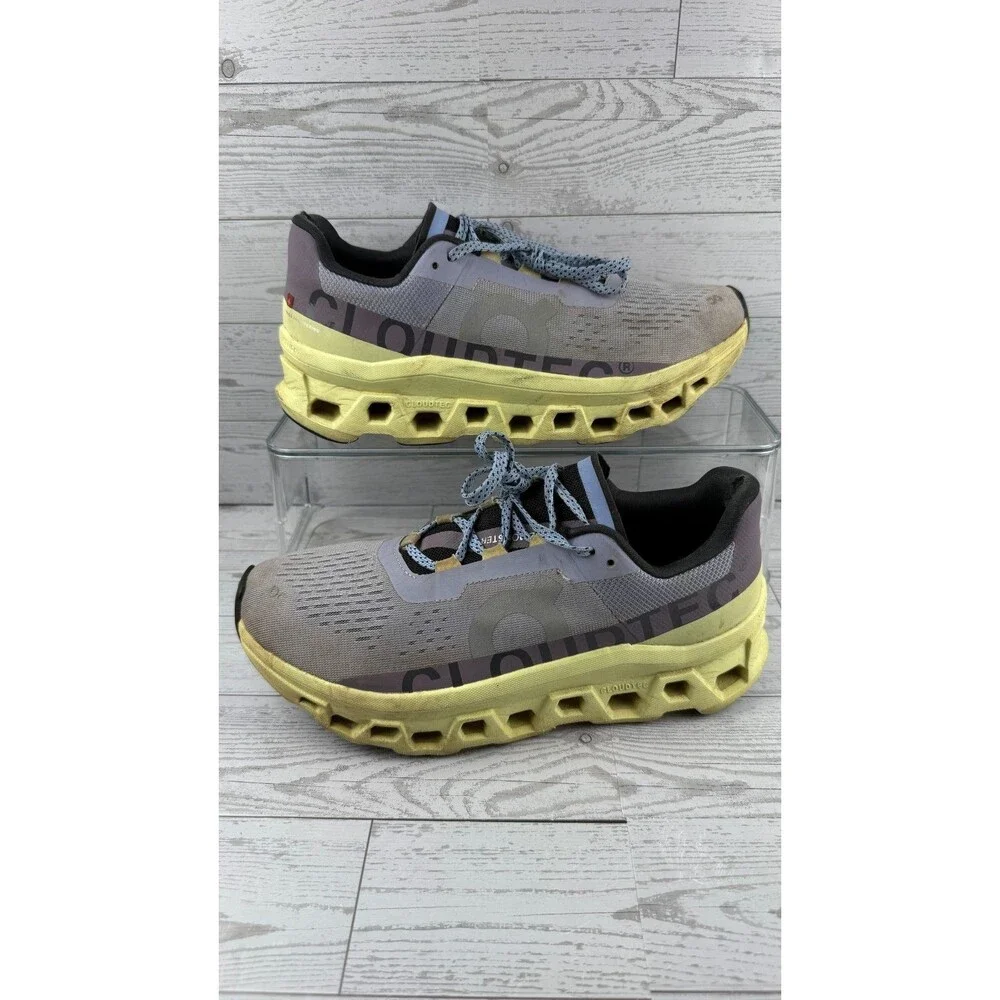 On Cloudmonster 61-98242 Yellow US 9B Women's Athletic Road Running Shoes #926